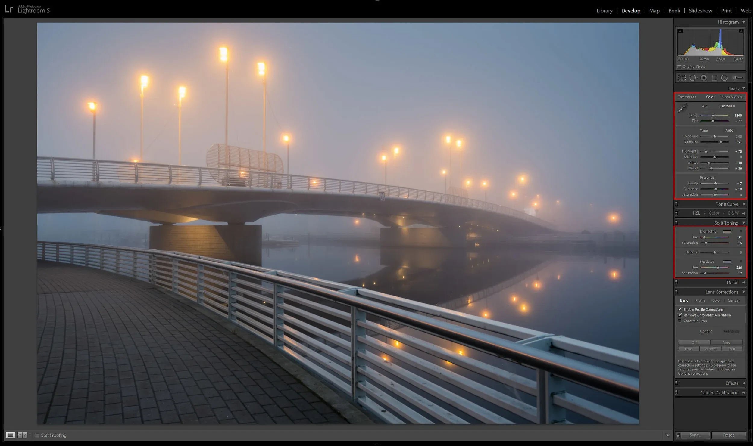 My favorite way to edit colors in Lightroom are with the White Balance Slider and through Split Toning. My split toning pack is available in my Presets Collections.