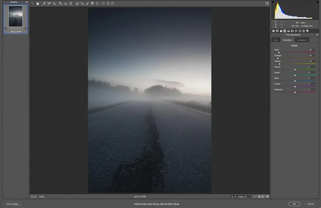 Smart object layers can be opened in Camera Raw by double clicking on the layer image.
