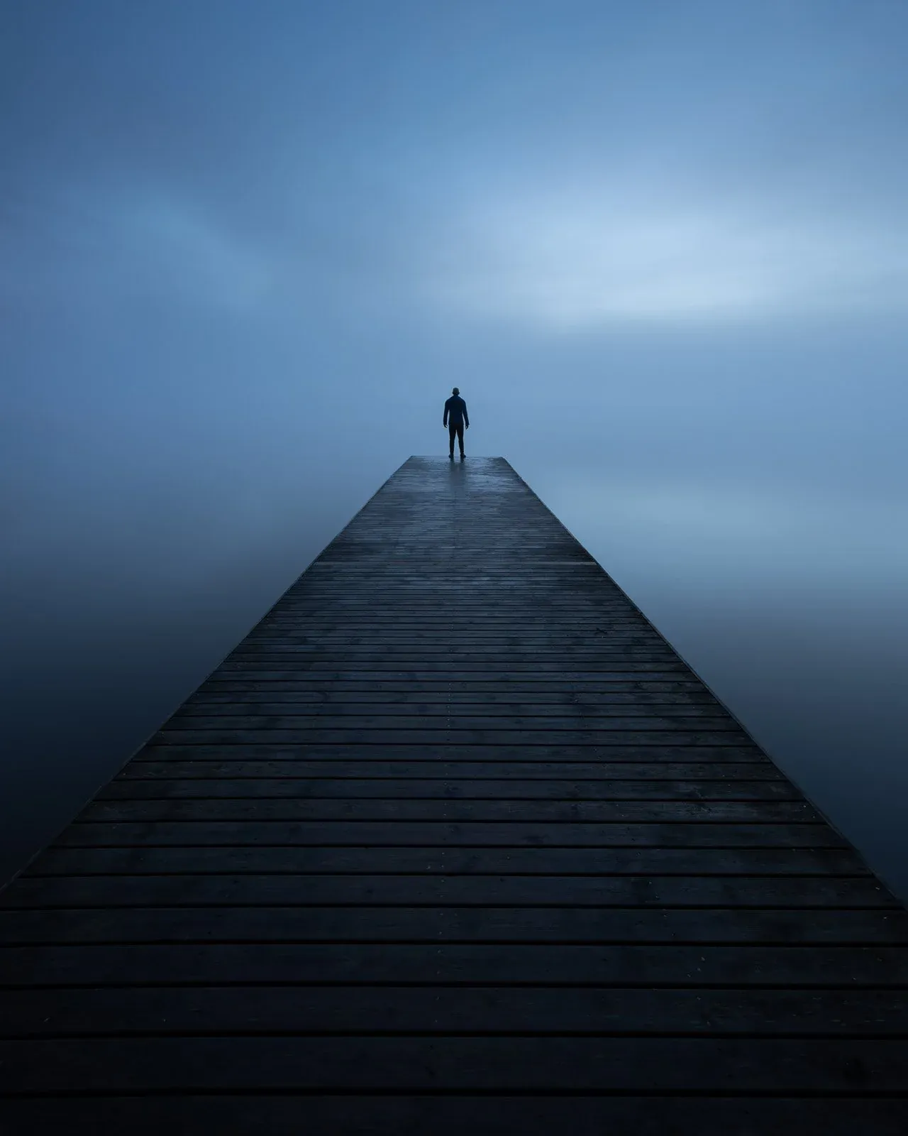 Misty lake scene before editing with EPIC