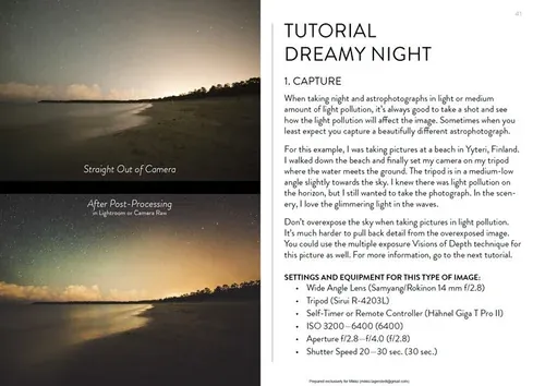 Star Photography Masterclass -sivu jälkikäsittelytyönkulun yksityiskohdilla