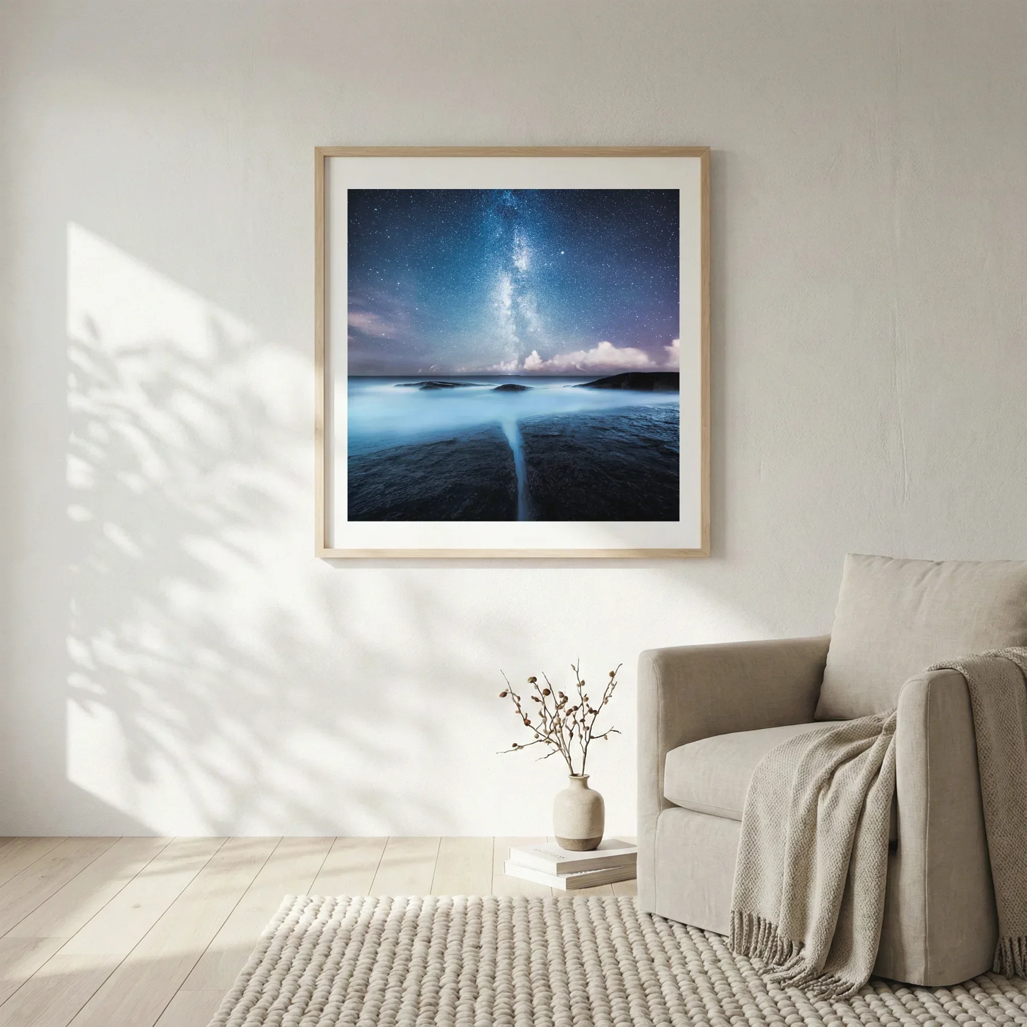 Divided by Mikko Lagerstedt shown as a fine art print in a modern interior.